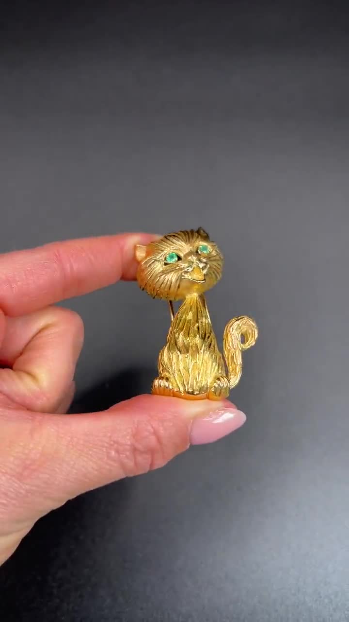 ヴィンテージ 18 カラット イエローゴールド 刻印入り、1960 年代