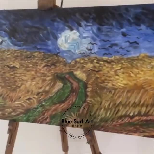 キャンバス油絵　ミミ　お日さまのにおいをかぐこぶた　左向き 印象派風 手描きのゴッホ風「カラスのいる麦畑」油絵（キャンバス） - Etsy 日本