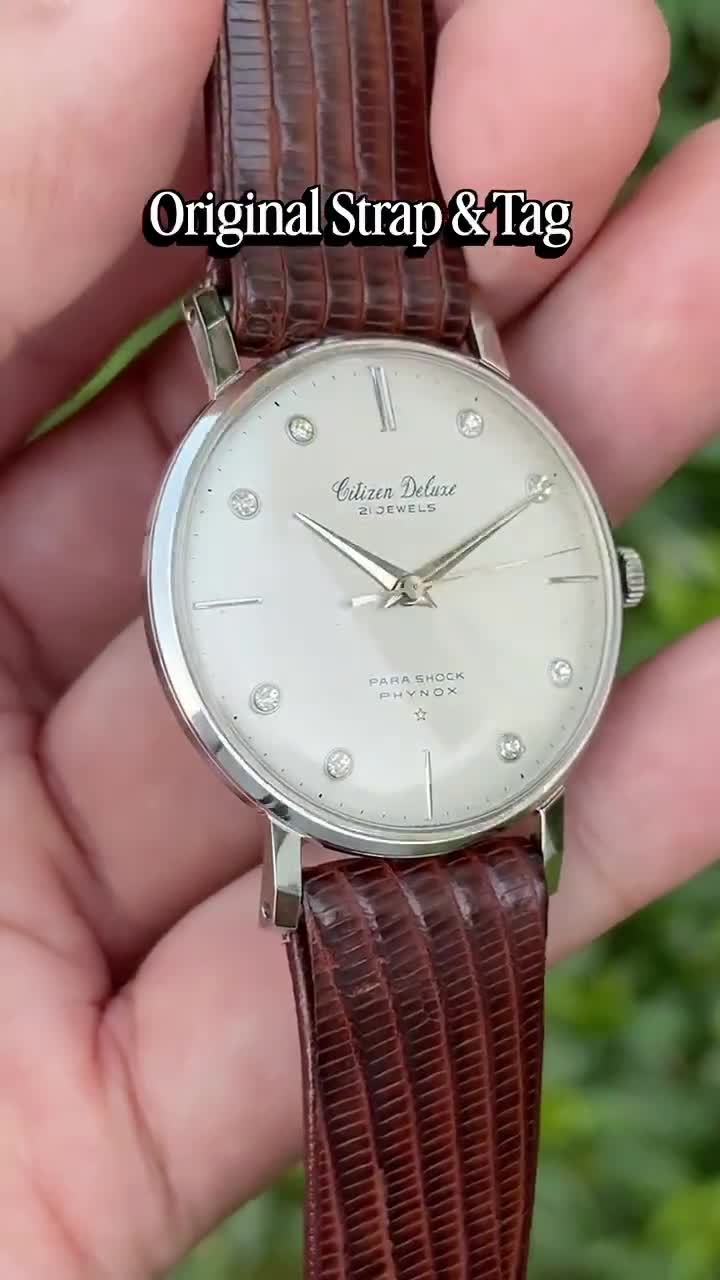 Unworn Citizen Deluxe Para Shock Phynox Crystal Indices Vintage - Etsy