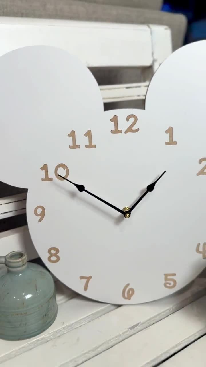 Disney Inspired Mickey Head Wall Clock, Mickey Home Decor, Nursey