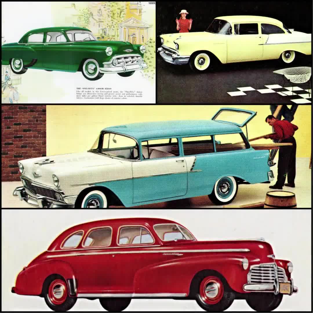 60+ Vintage Chevy Car Ads / Classic 1950s & 1960s Automobile TIFF