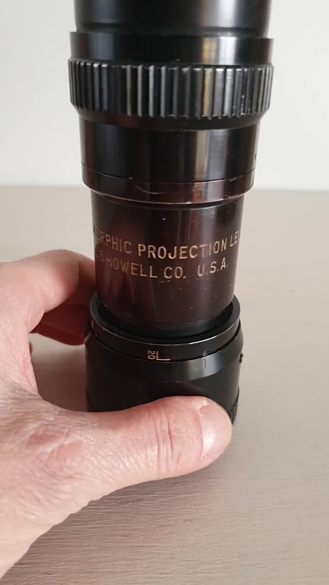 Vintage Bell Howell Anamorphic Projection Lens 16mm Cinema Theater Vintage Bell Howell Anamorphic Projection Lens 16mm Cinema Theater