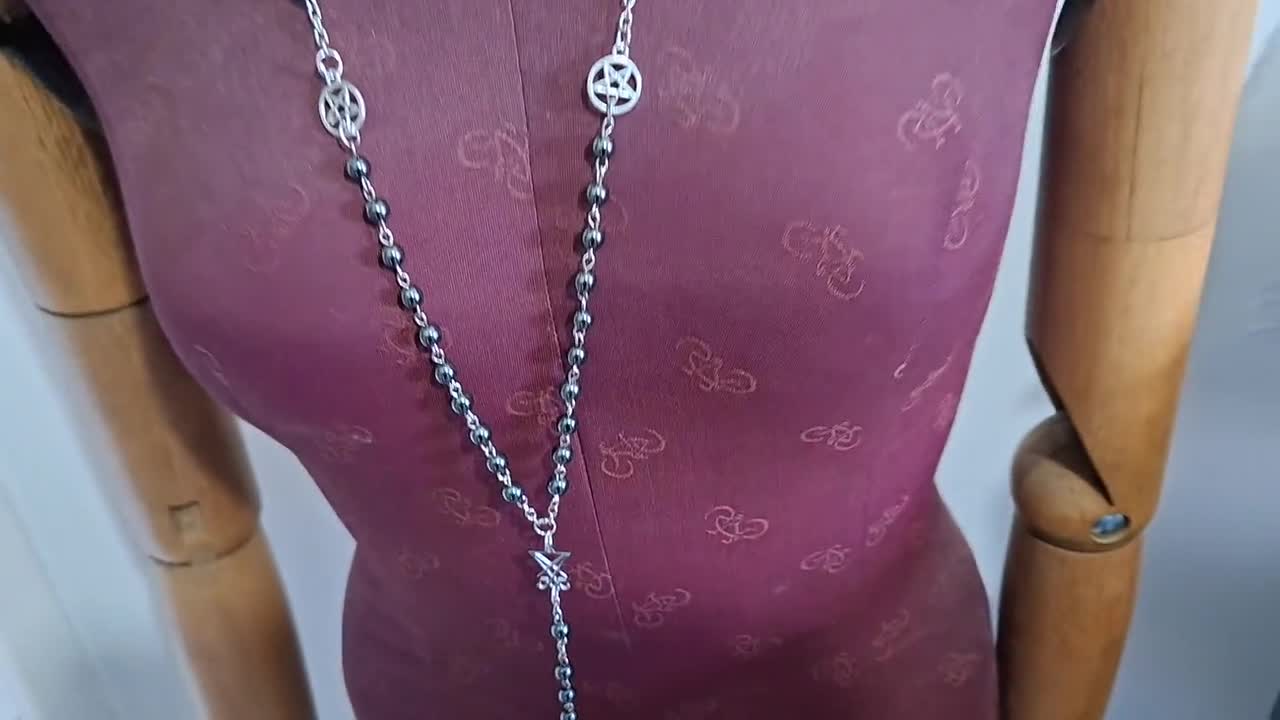 Black Hammerite Rosary • Sigil of Satan • Baphomet • Goth • Witchy