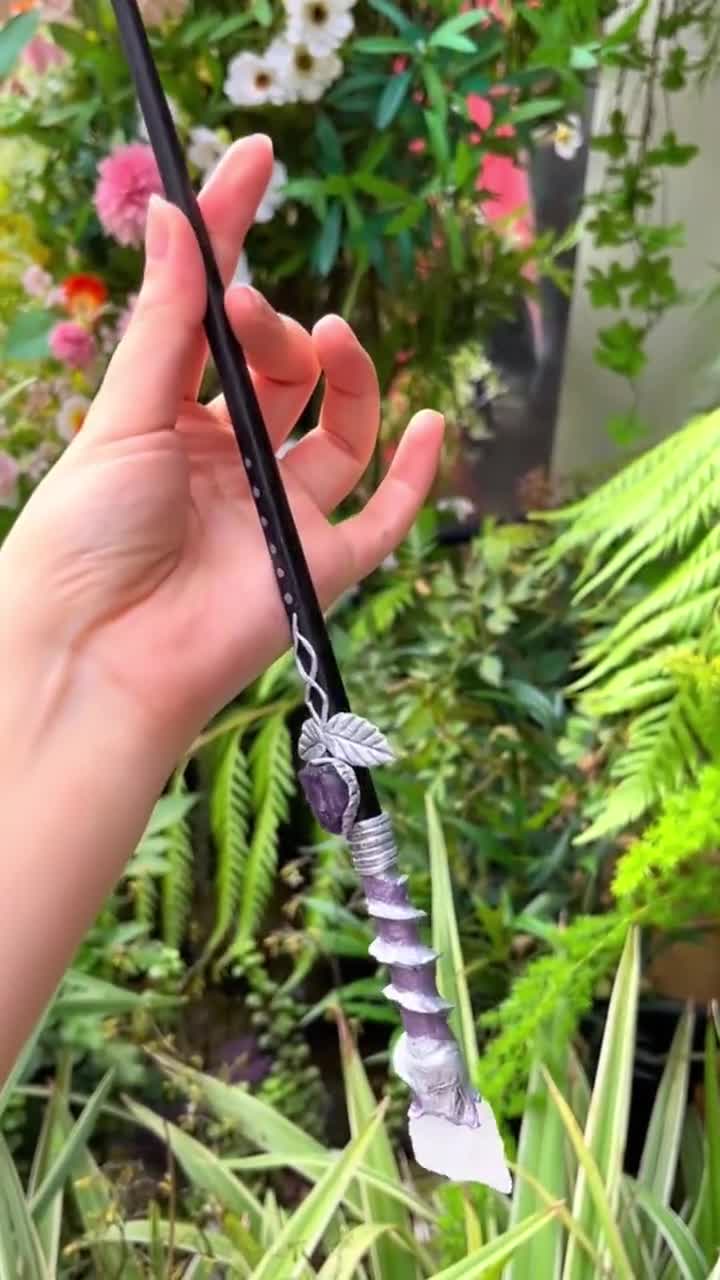 手作りクリスタル魔法の杖、妖精の月の笏、コスプレ小道具 - Etsy 日本
