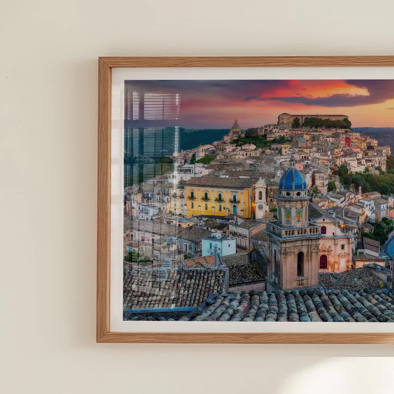 Ragusa Ibla Photo Print, Ragusa Wall Art, UNESCO Hill Town Poster