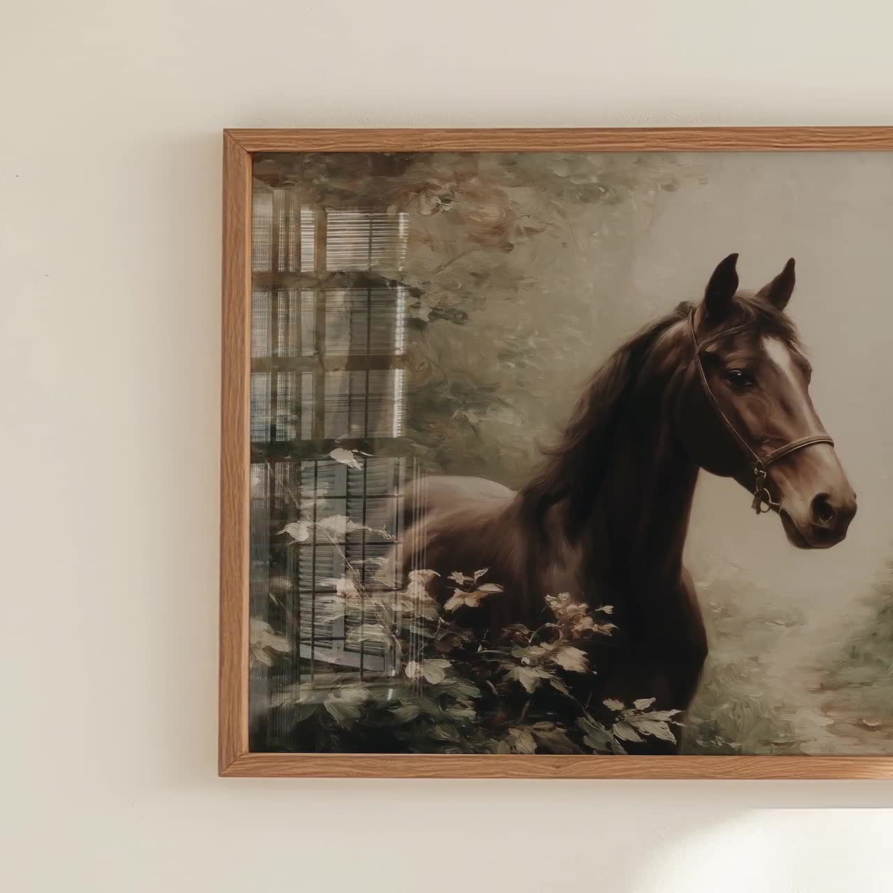 馬の肖像画 ダークブラウンフレーム　158/3500 horse_forest_fx9jvi.jpg