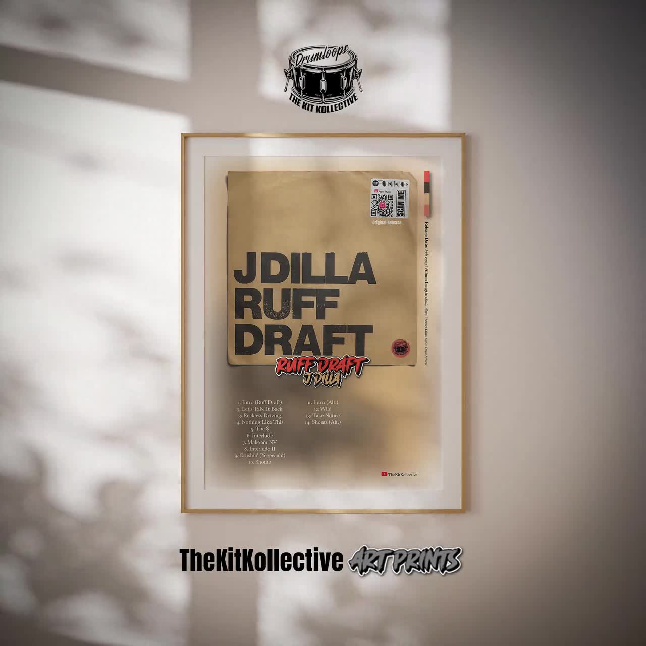 洋楽 J DILLA / RUFF DRAFT / POSTER J Dilla Ruff Draft Album Cover Poster | Hip-hop Wall Art Print