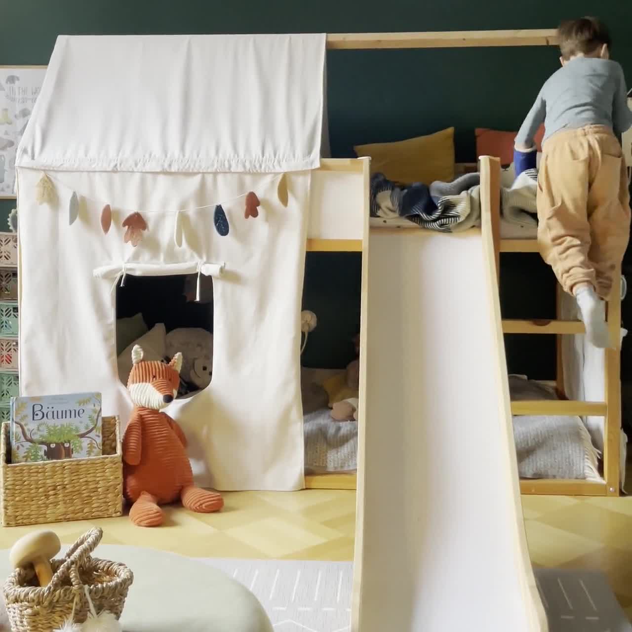 Ikea Kura子供用ベッド用ロフトベッドスライド / 交換可能なパーツ付き