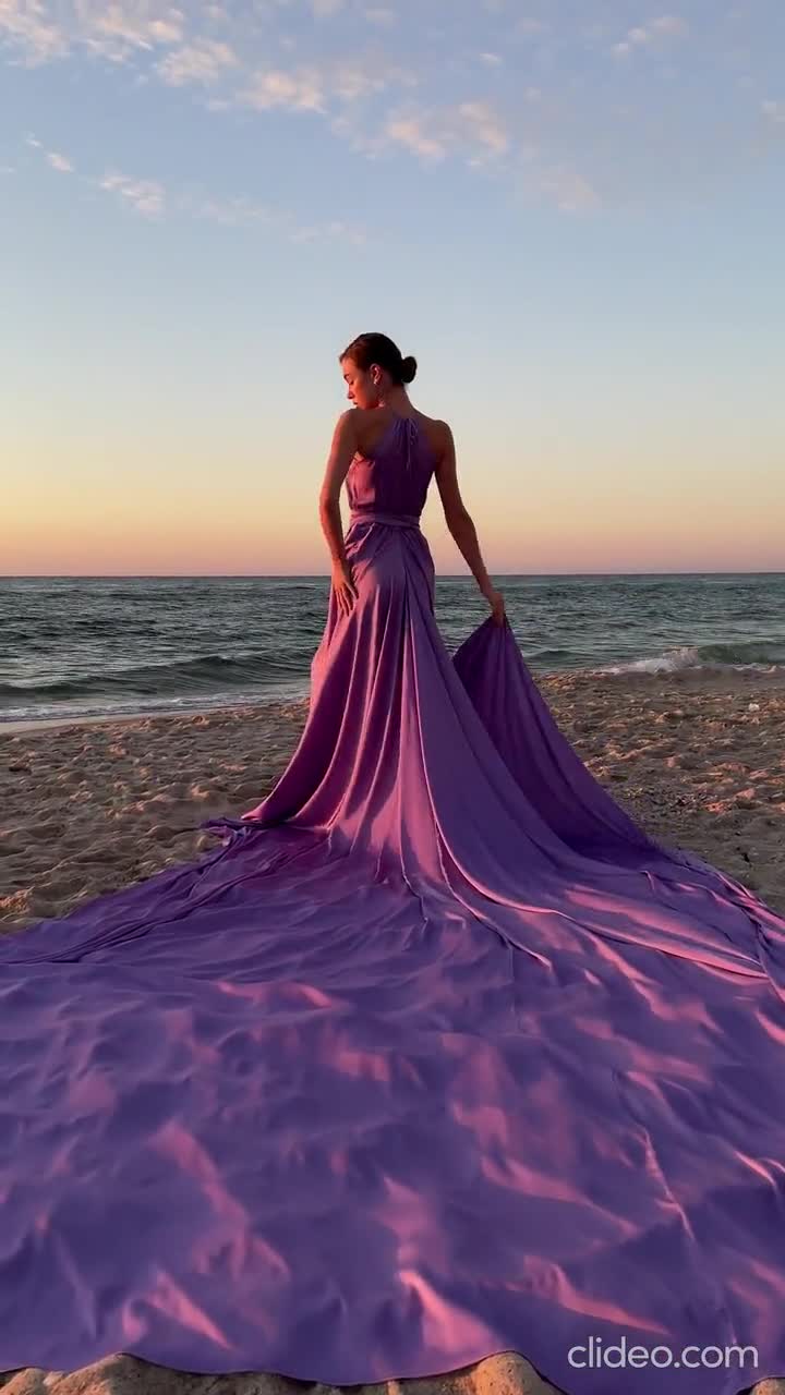 purple beach dresses Flying Dress For Photoshoot Photoshoot Dress Photoshoot Flying Dress Halter Long Flying Dress Satin Backless Flying Dress Okay, but the last eveing party dress color:CAFE MOCHA and perfect for hippie
