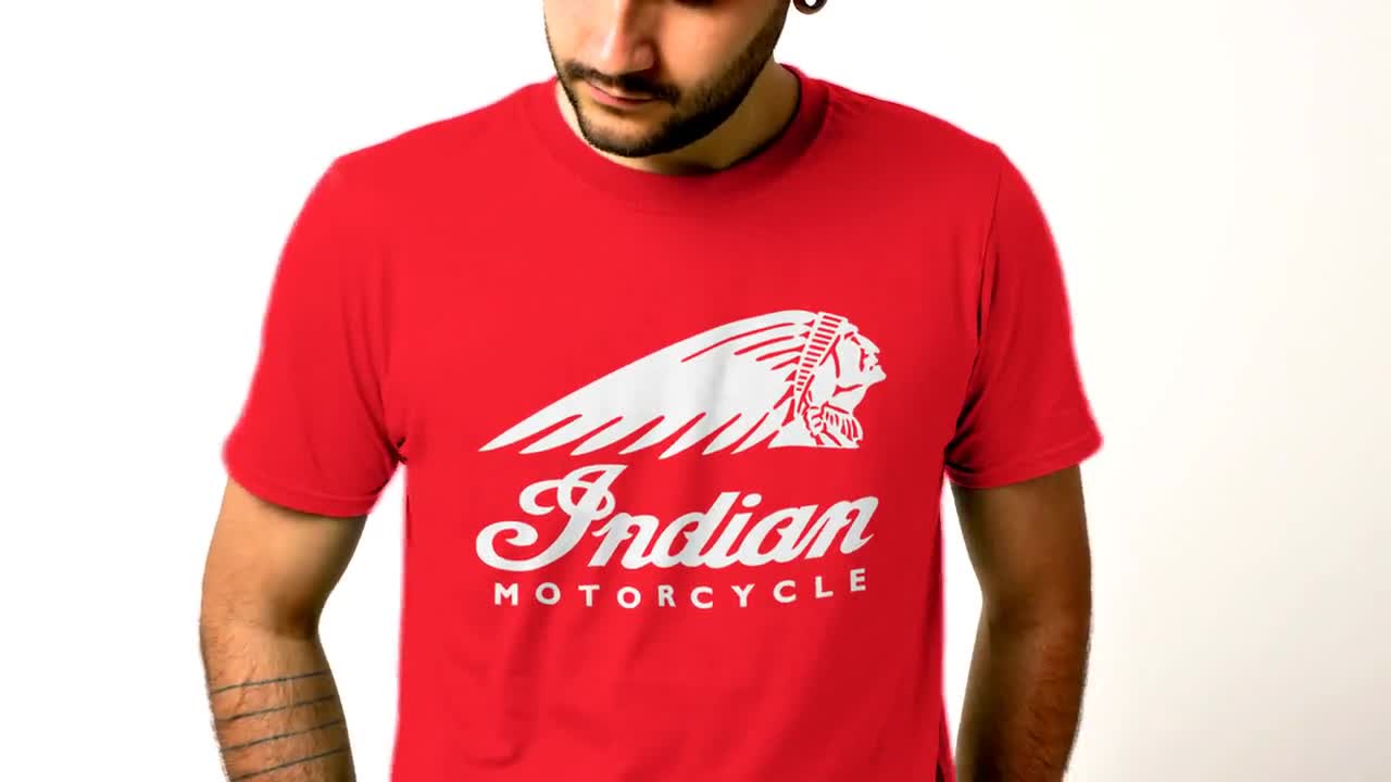 Indian Motorcycle T-shirt, Printed on a Quality 100% Cotton Men's