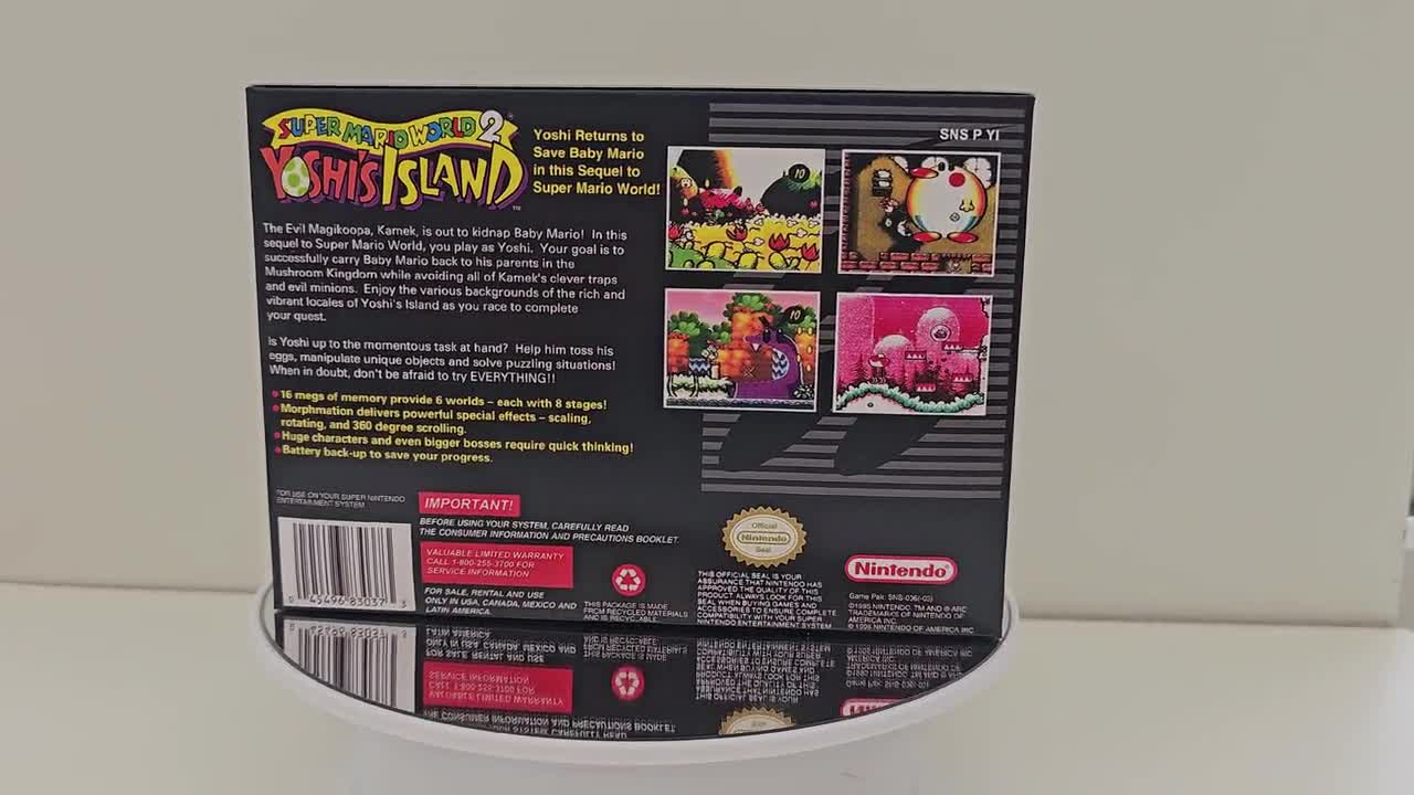スーパーマリオワールド2 ヨッシーアイランド SNES ボックスマニュアル