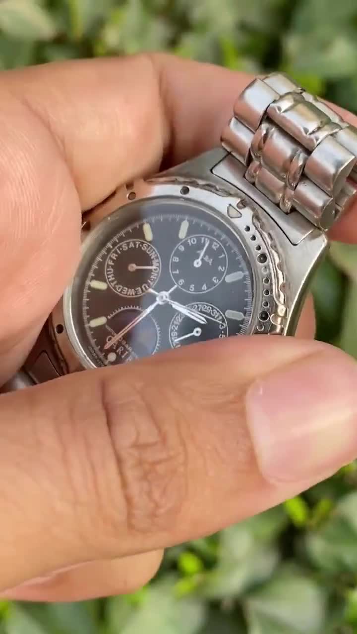 Vintage Rare 80's, Carib Alba by Seiko Triple Calendar Moon Phase