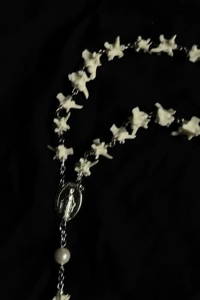 Rattlesnake Vertebrae Rosary: Gothic Crucifix Bone Necklace - Etsy