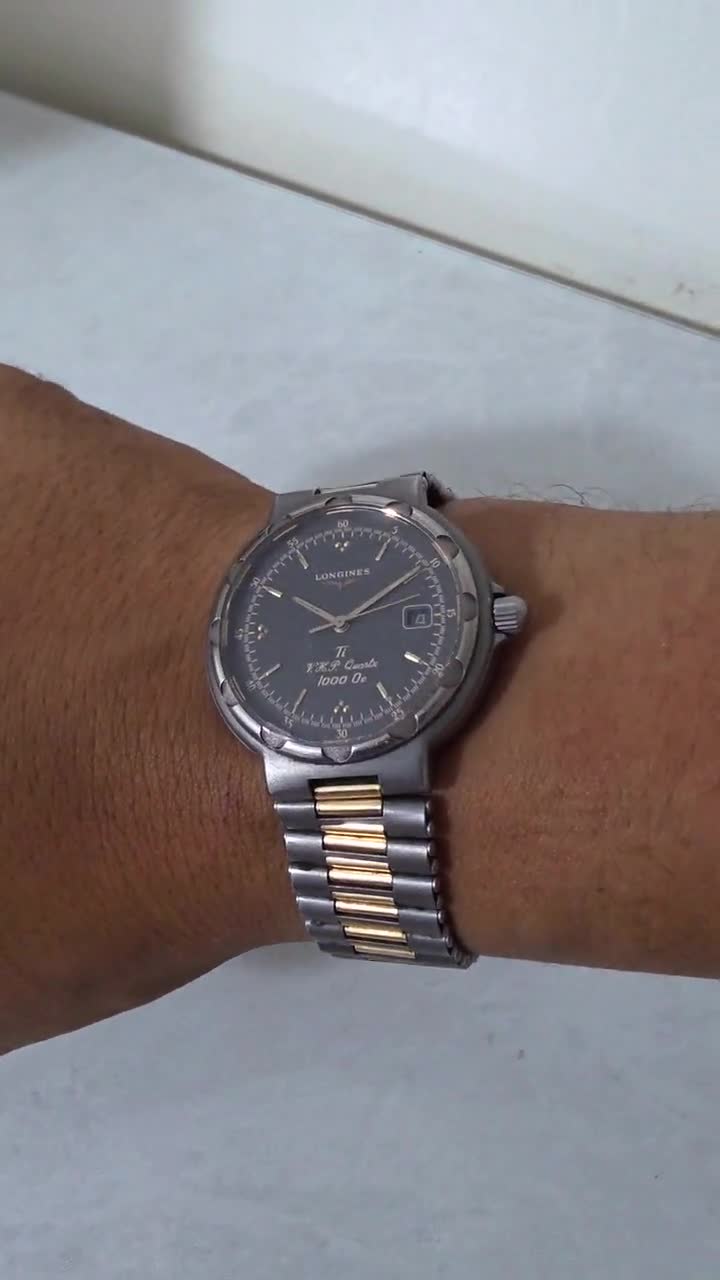 Rare Vintage Longines Conquest Titanium VHP 1000 Oe Quartz Watch