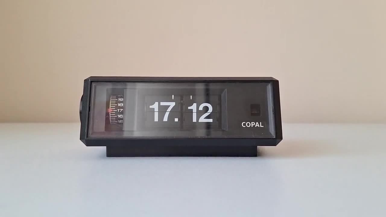 Vintage Copal Flip Clock, Space Age Electronic Timepiece, Japan