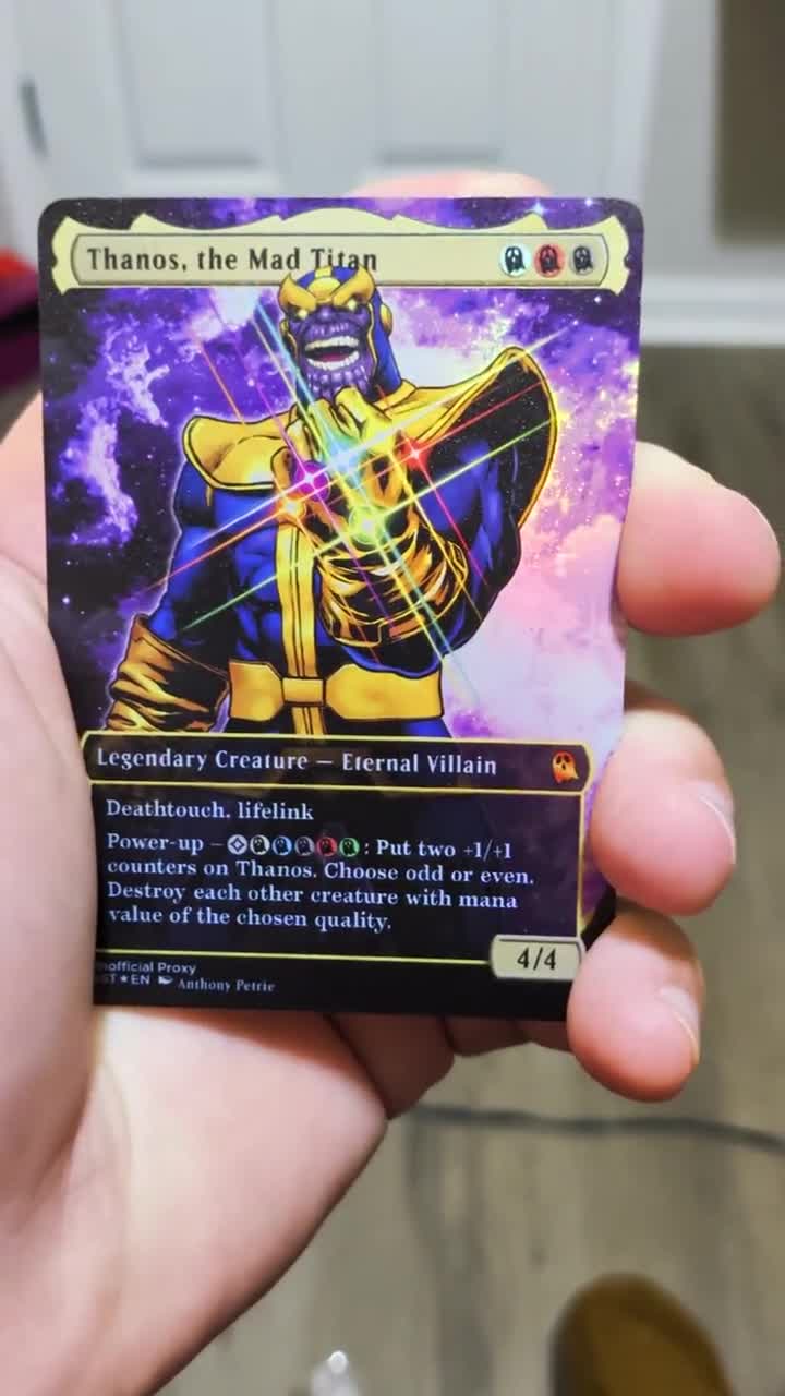 Thanos, the Mad Titan FOIL Borderless METAL PROXY for Commander - Etsy