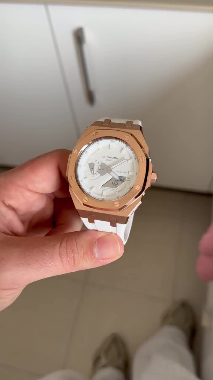 Casio G-shock - Rose Gold White - GA-2100 Personalized | Men's