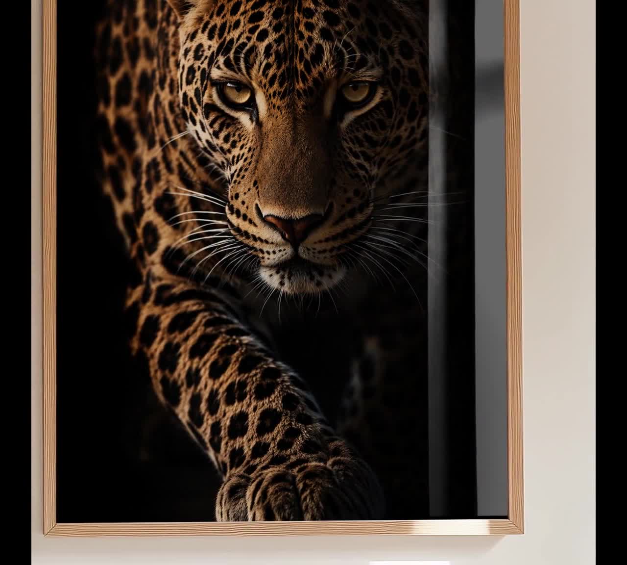 Leopard Poster, Wild Animal Print, Big Cat Photography, Jungle