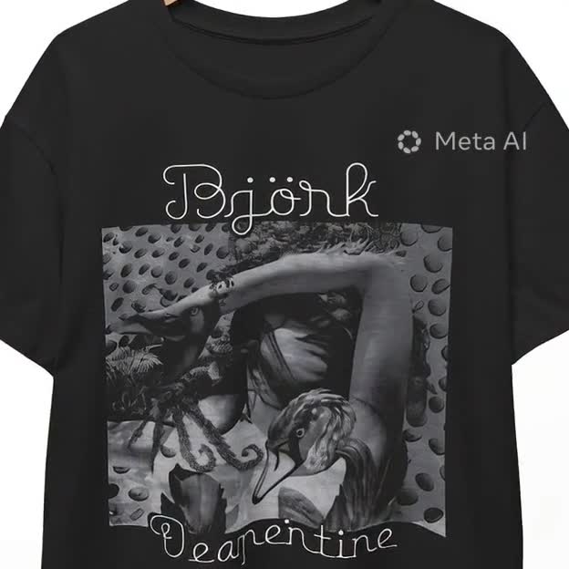 Bjork Vespertine T-shirt, Swan Dress Graphic Tee, Art Pop Music