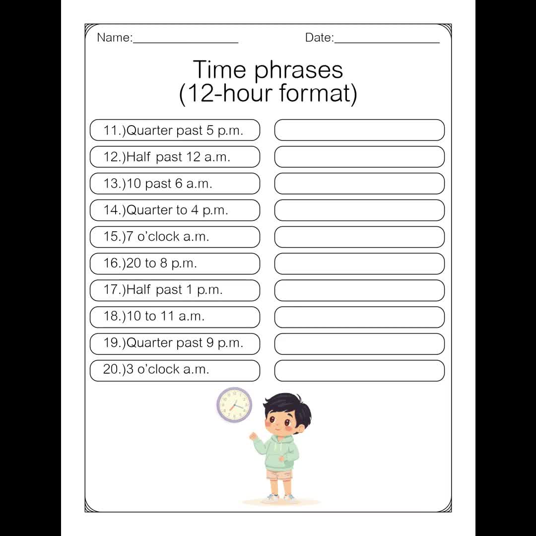 Time & Calendar 3rd Grade Math Worksheets 76 Pages Grade 3 Time