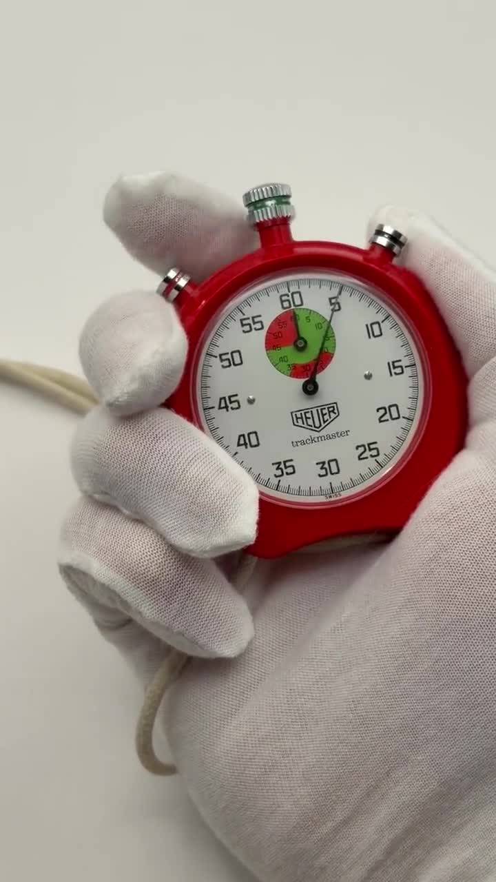 HEUER Trackmaster Vintage Stopwatch – Swiss Made Chronograph Timer
