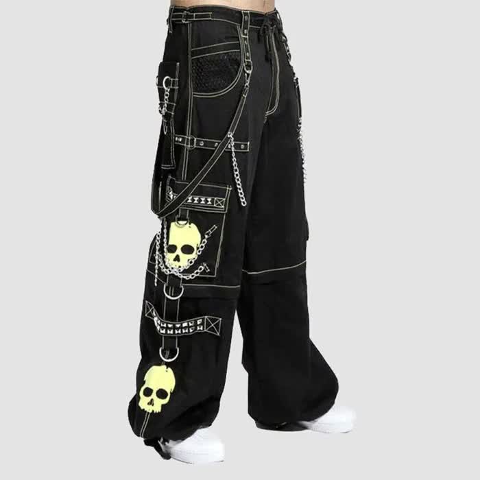 HYDROGEN TECH PANTS SKULL ブラック XL lh-vid-1744796470124-