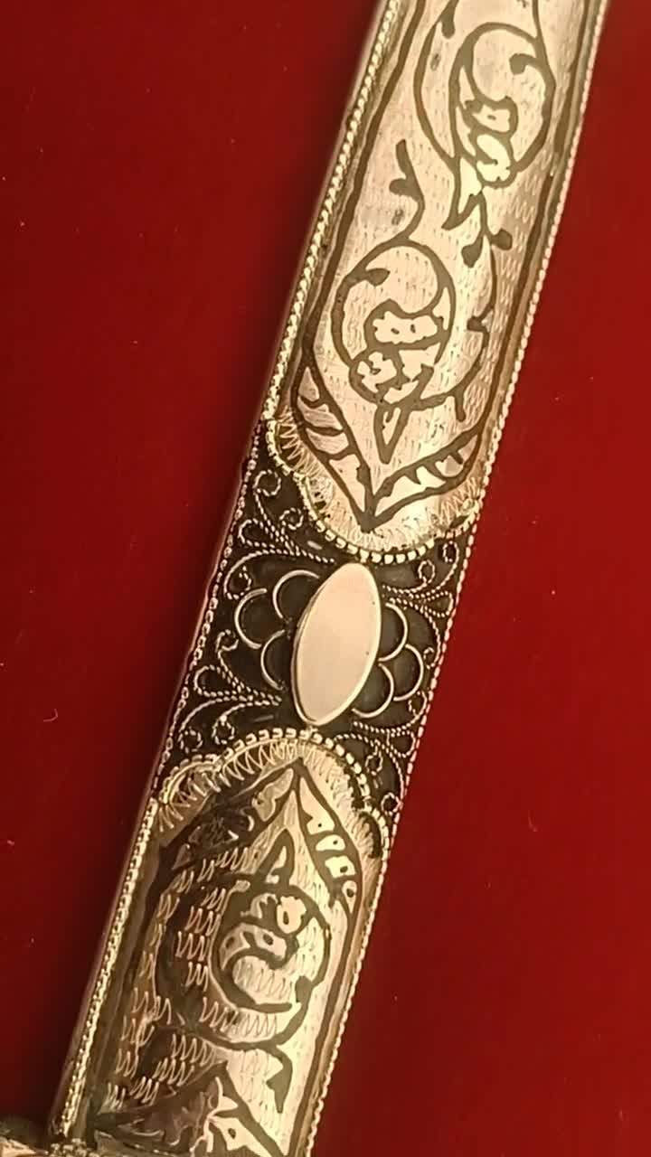 Handmade Caucasian Kindjal Dagger - Melchior (german Silver