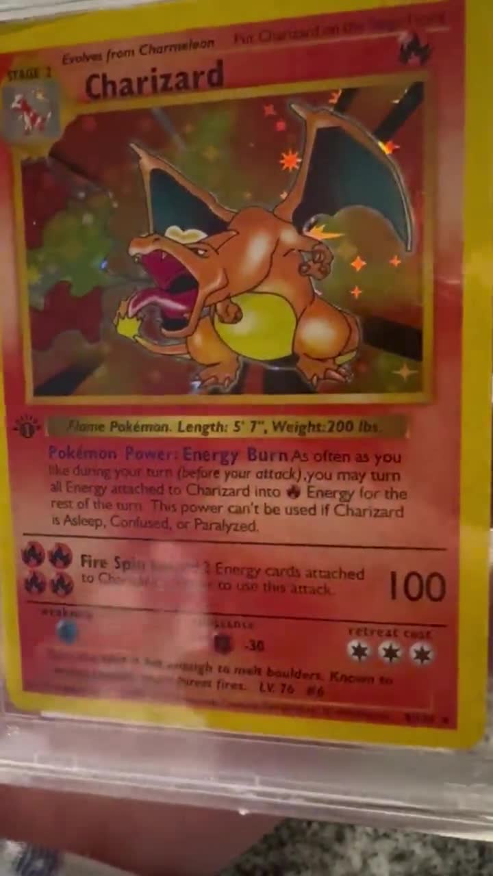1st Edition Base Set Shadowless Charizard PROXY Card Slab - Etsy