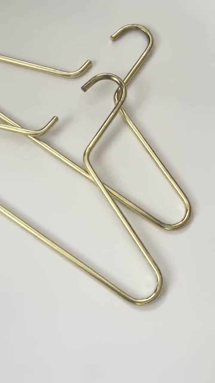 Mid-century Modern Brass-coated Steel Hangers - Carl Auböck Style