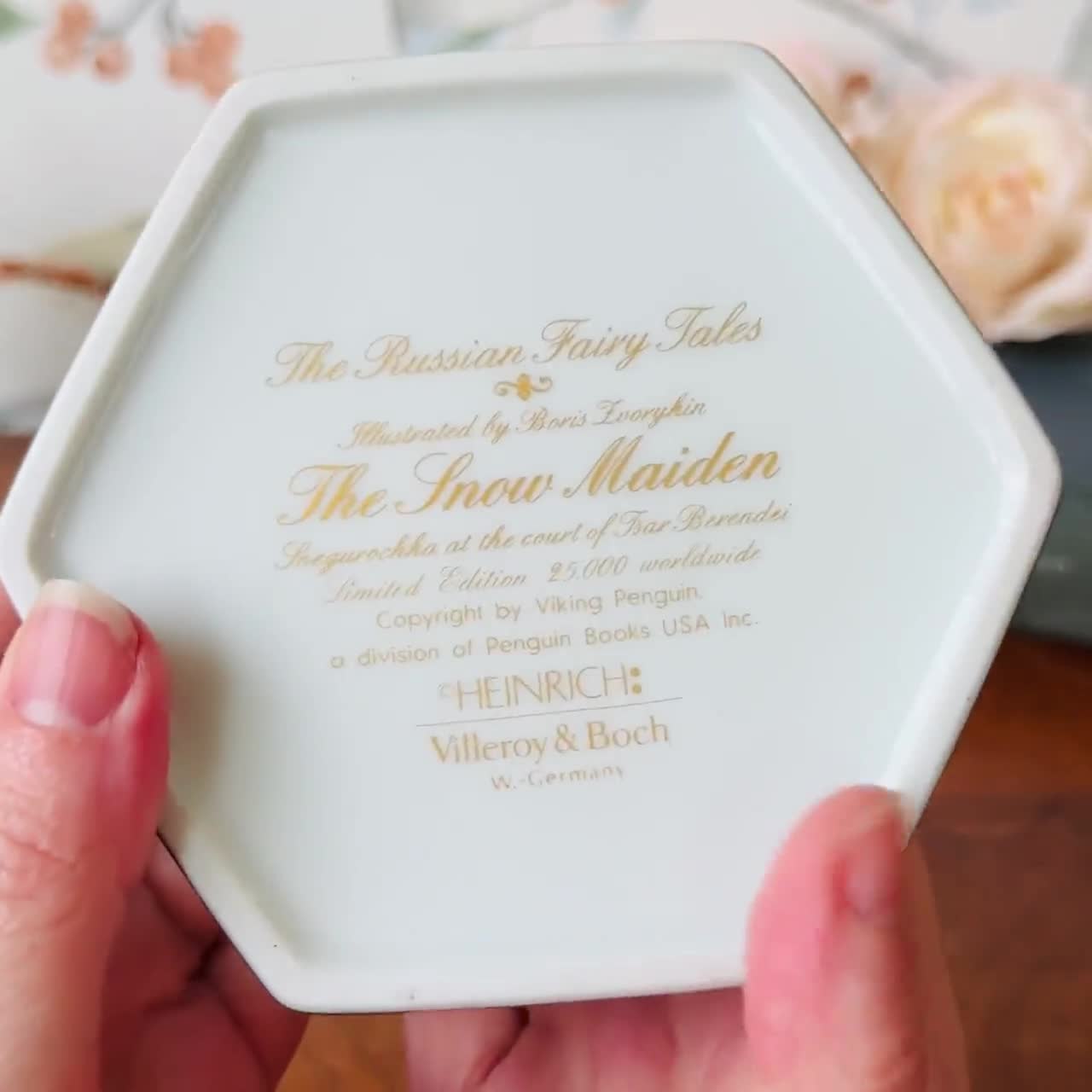Vintage Snow Maiden Box | Villeroy & Boch 1980s Fairy Tale