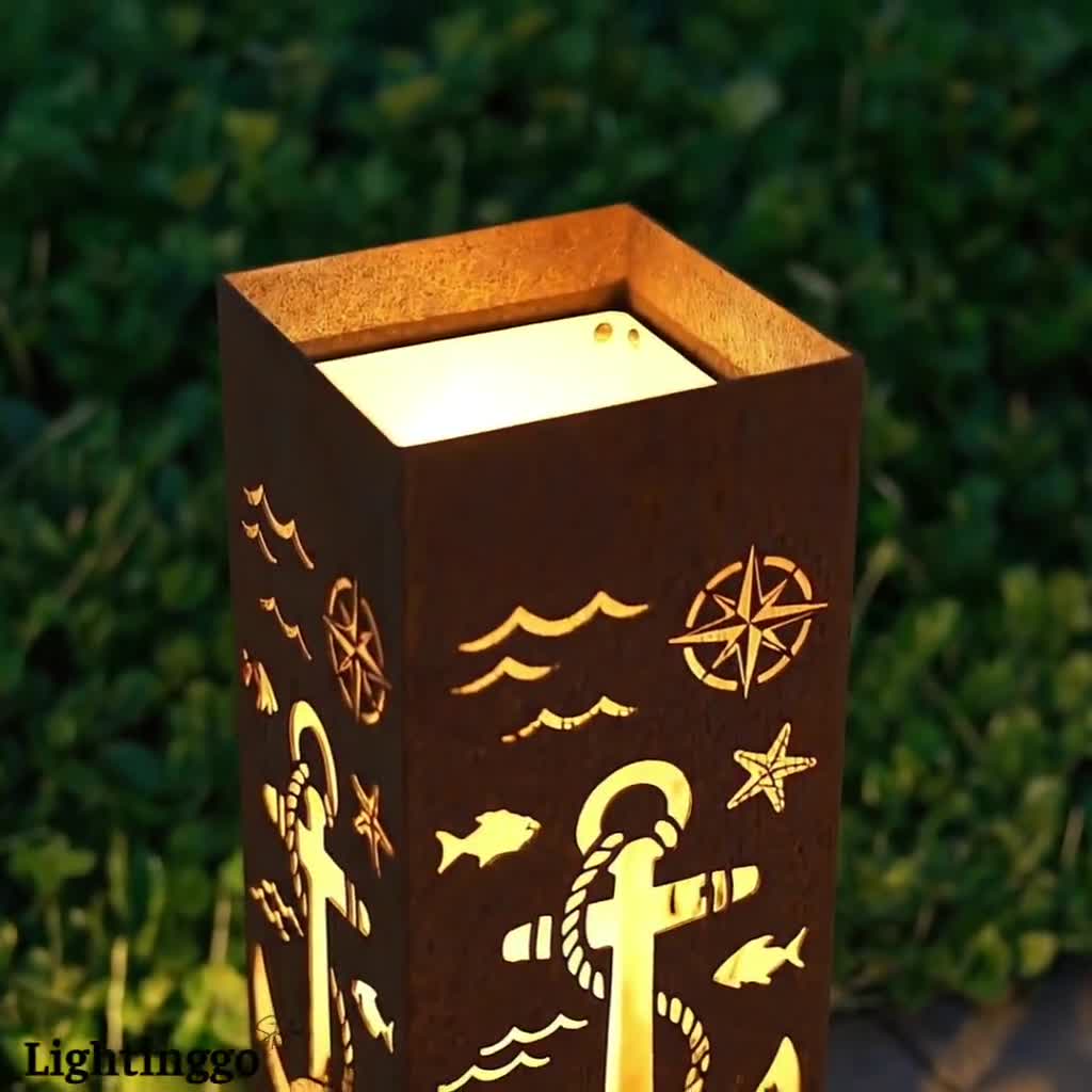 Custom Torii Gate Metal Garden Column, Zen Japanese Pillar