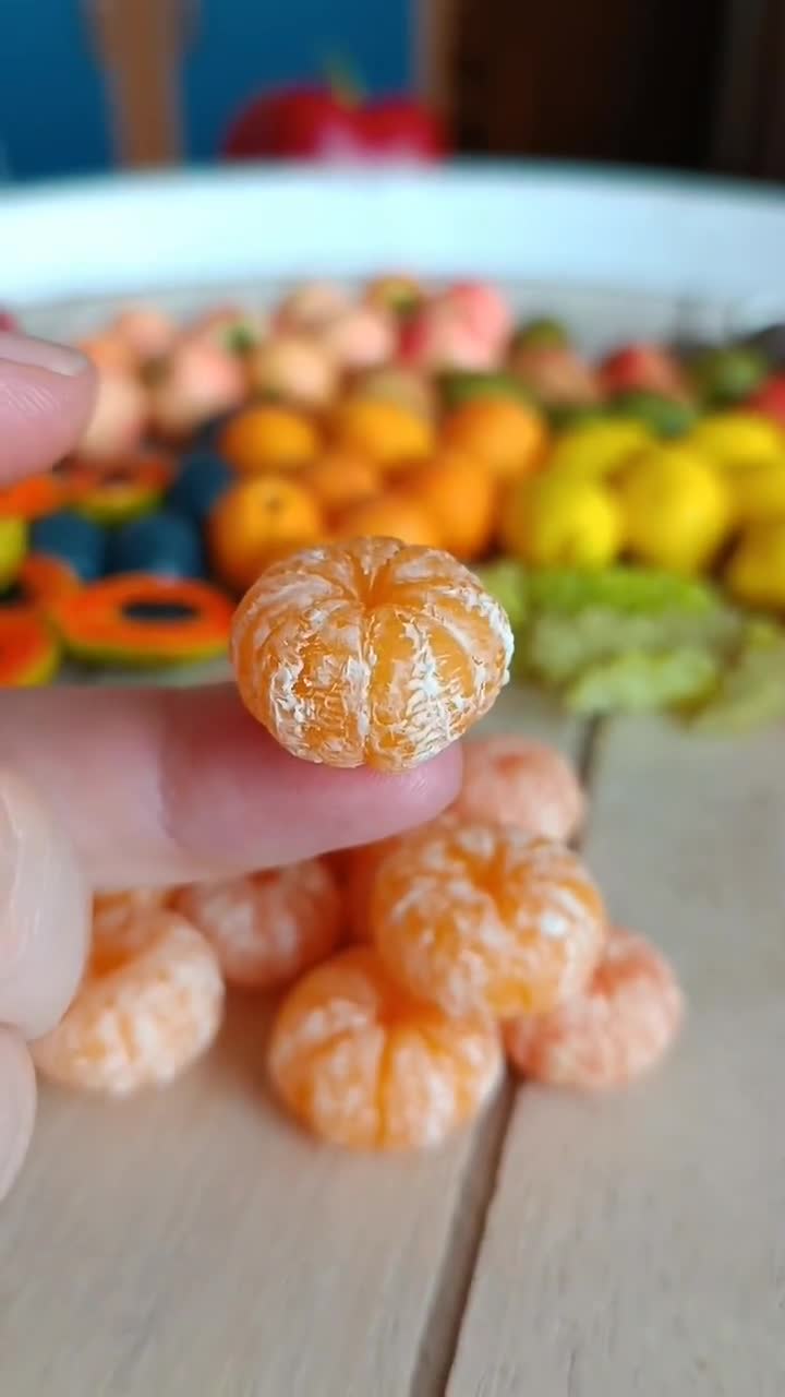 Miniature Peeled Mandarin, Realistic Dollhouse Food - Etsy