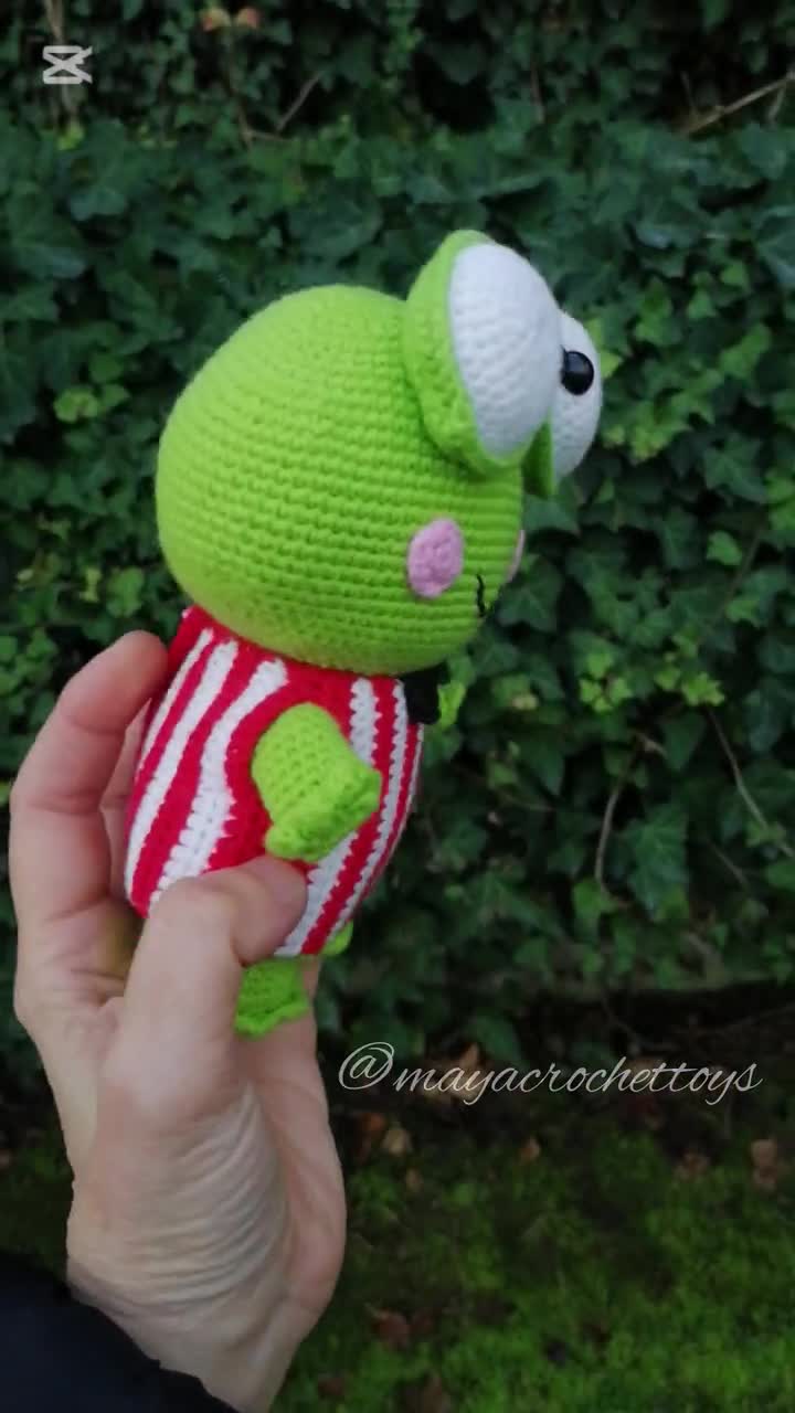 Cute Green Frog Amigurumi Crochet Pattern (english PDF) – 17cm