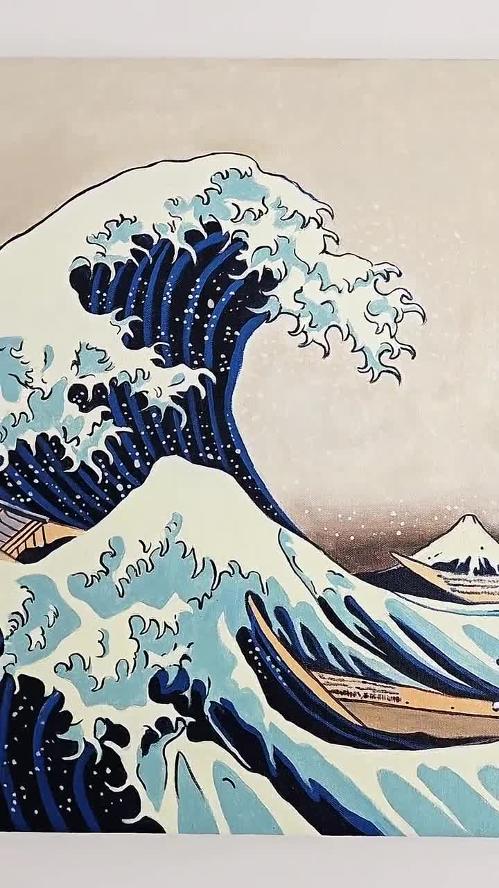 Great Wave X Radioactive Man Art | Simpsons Mashup Painting - Etsy