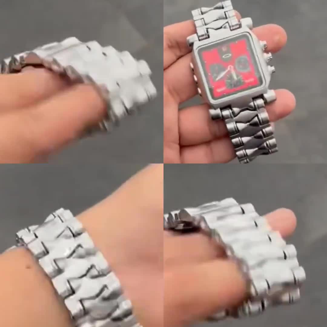 オークリースタイルスクエアクロノグラフウォッチ - ステンレス