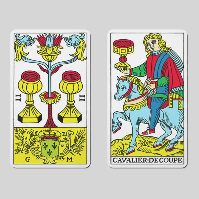 Tarot of Marseille-kaartspel: 78 afdrukbare kaarten (digitale