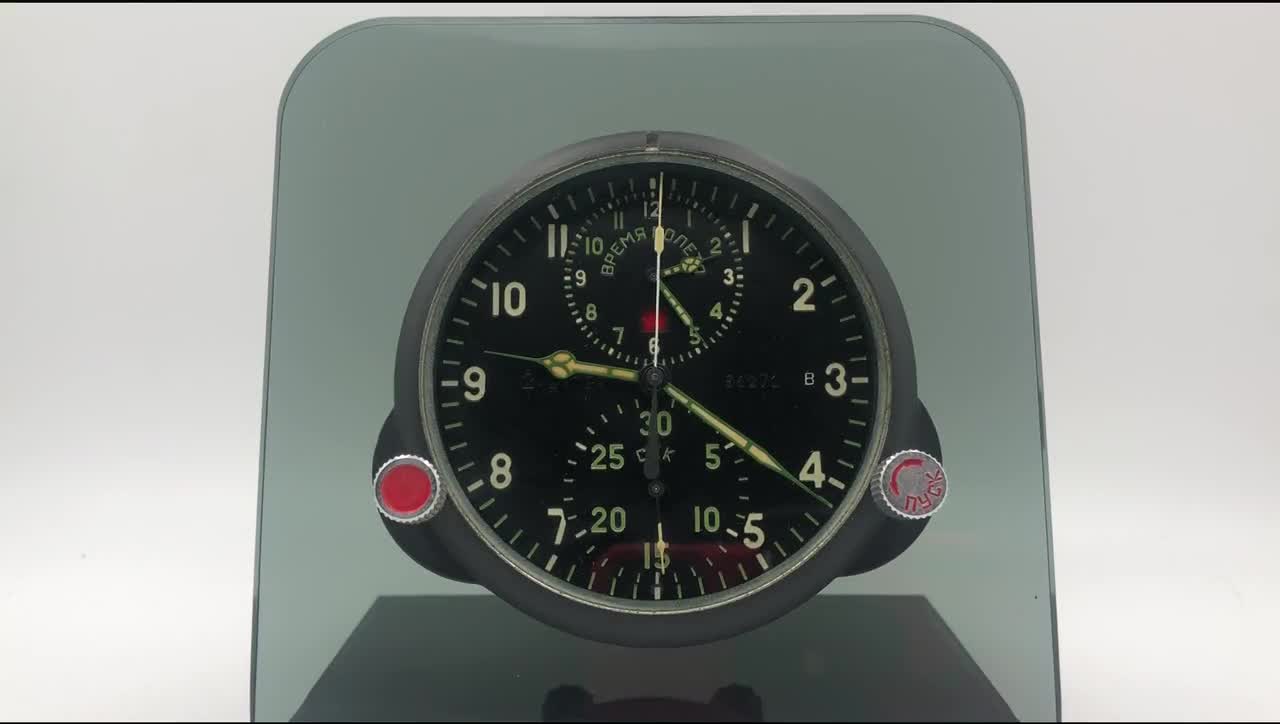 Vintage MIG-29 clock authentic Soviet USSR fighter jet cockpit