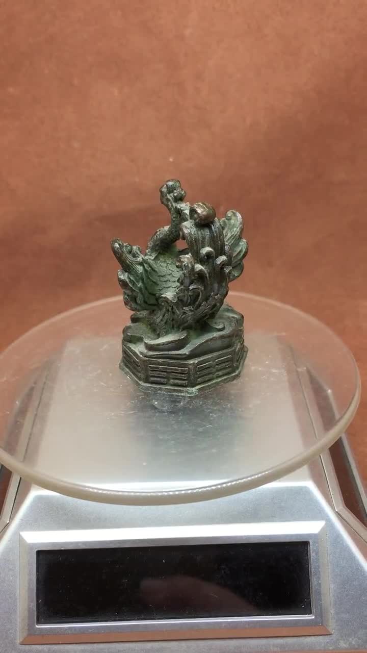 Vintage Bronze Phoenix Figurine | Feng Shui Altar Decor - Etsy