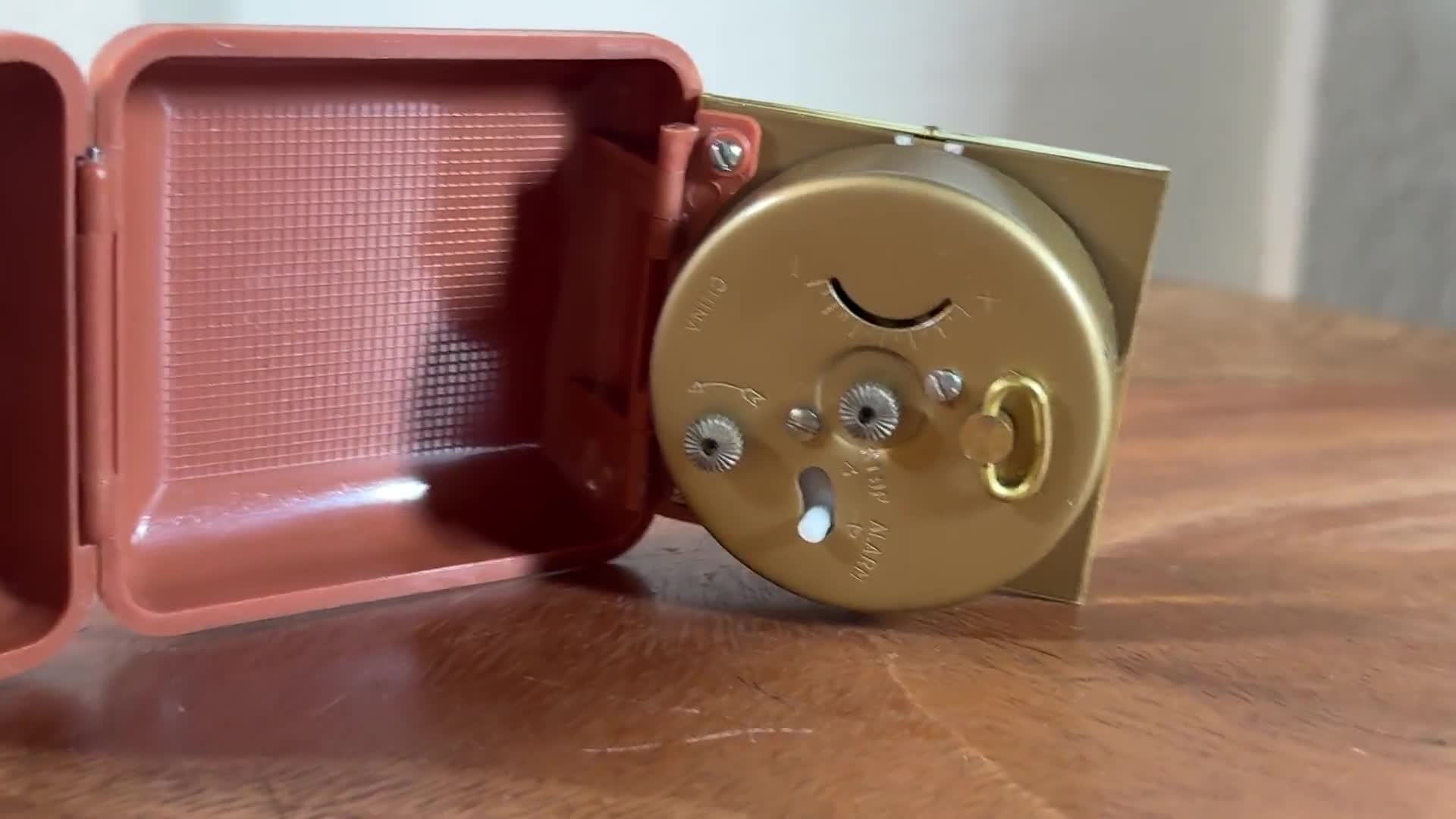 Vintage, Westclox, Folding Travel Alarm Clock, Works, Glow in the