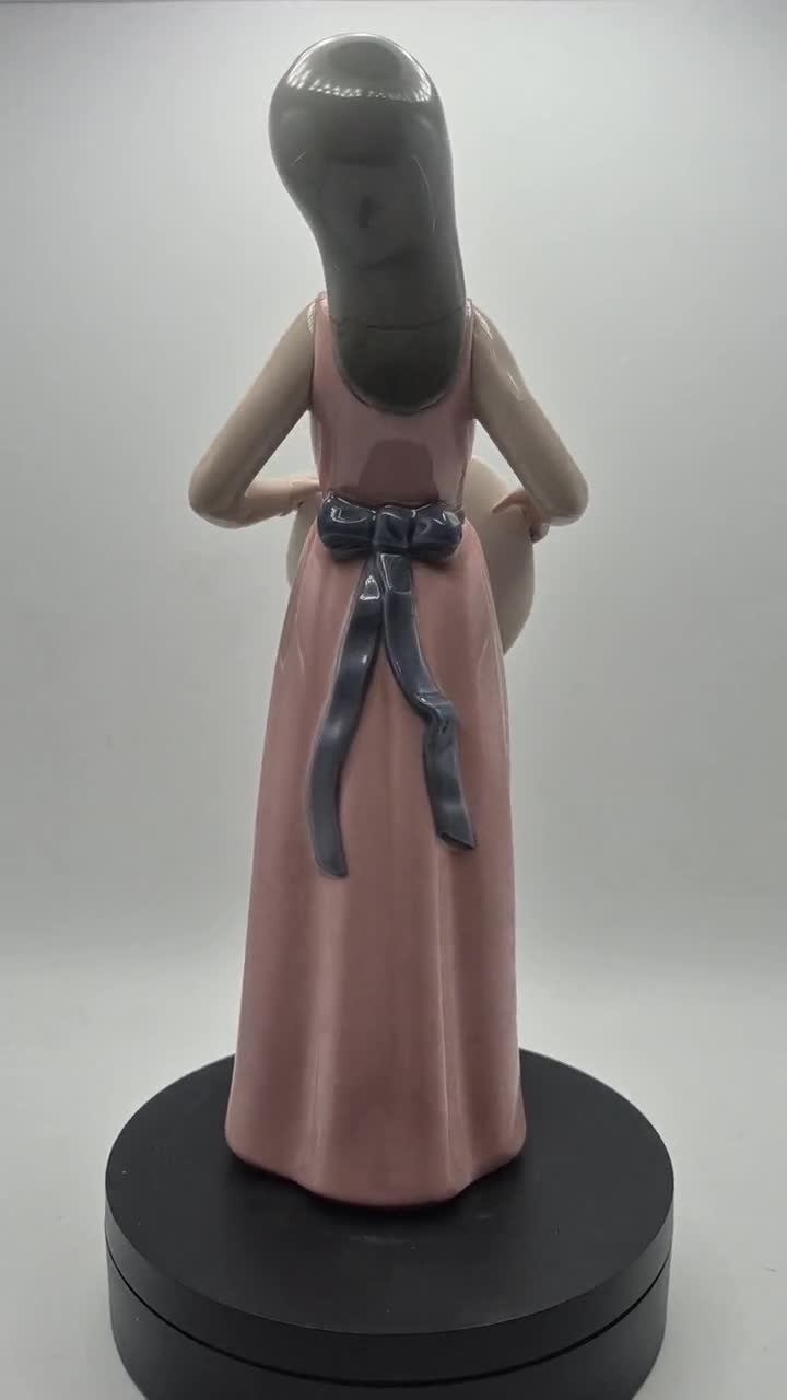 Lladró Porcelain Figurine “the Dreamer” / “girl With the Straw Hat