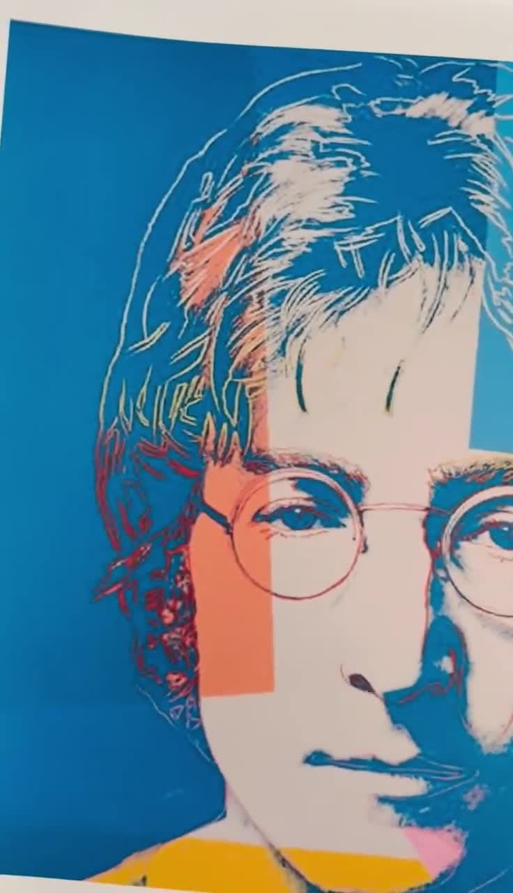 Vintage Andy Warhol John Lennon Print — Signed Limited Edition Pop