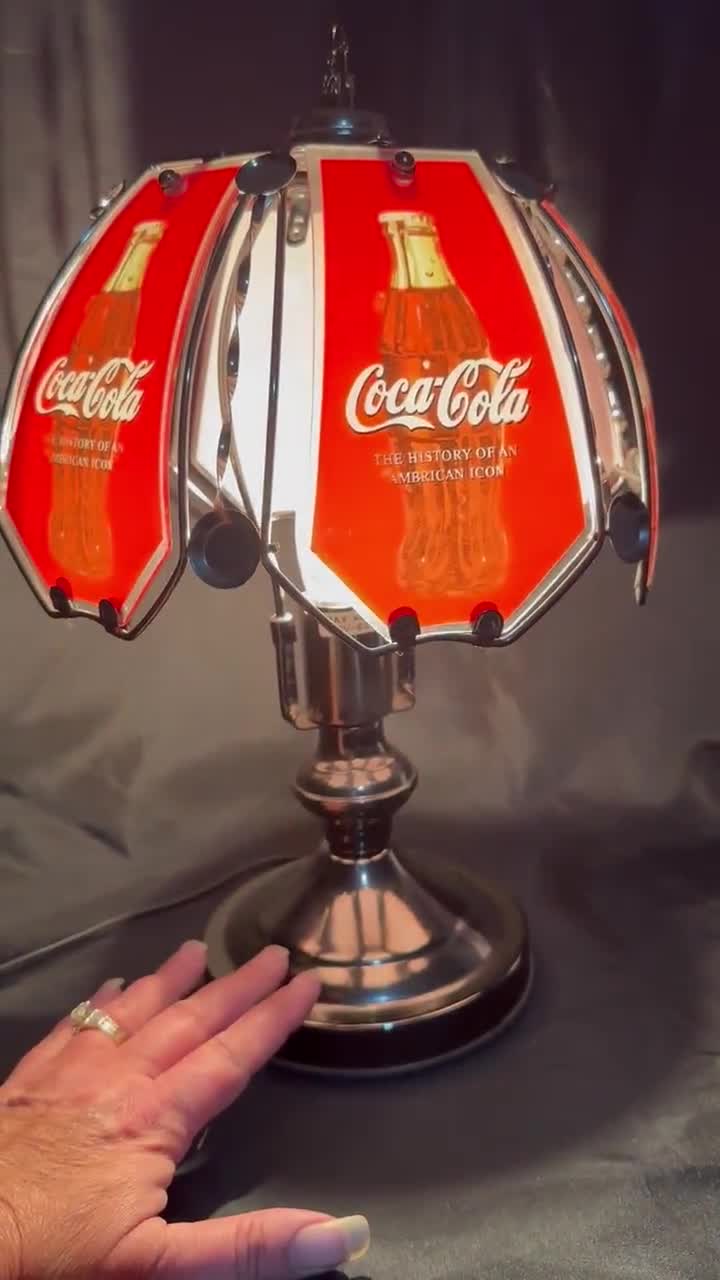 Vintage 90's Coca-cola Bottle Tiffany Style Touch Lamp - Etsy
