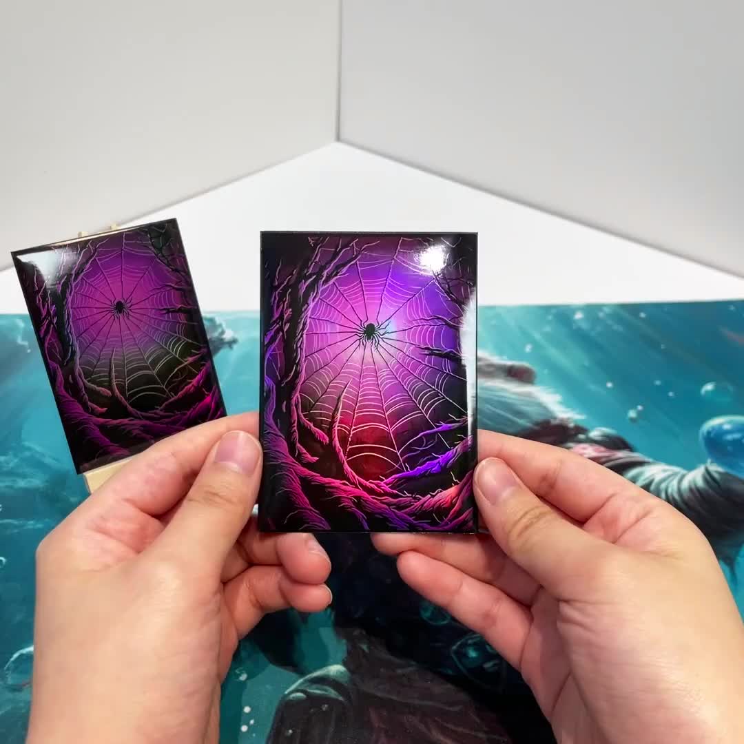 MTGカードスリーブ、スパイダーウェブテーマカードスリーブ、マット