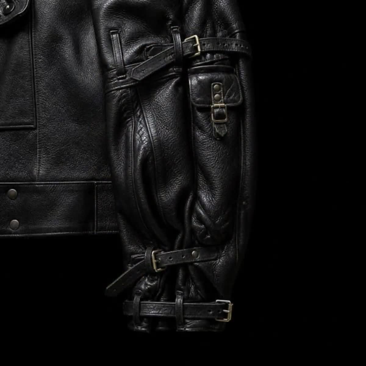 Vintage 1950s Swedish Military Motorcycle Jacket – Asymmetrical