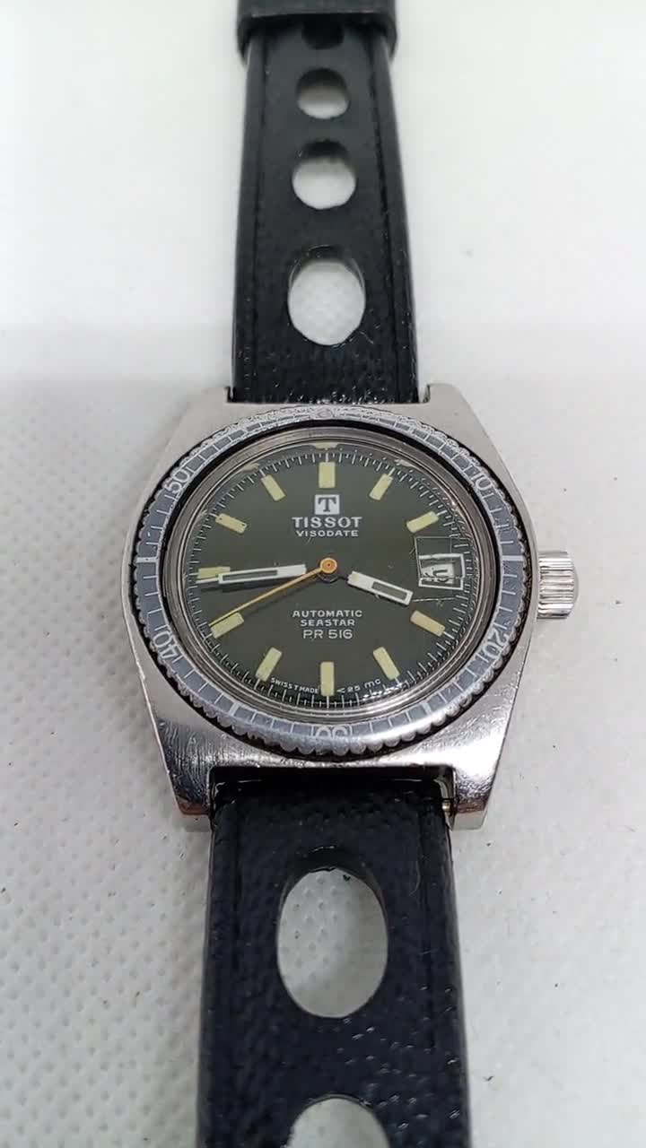 Vintage Men's Diver Watch Tissot Visodate Seastar PR 516 Swiss