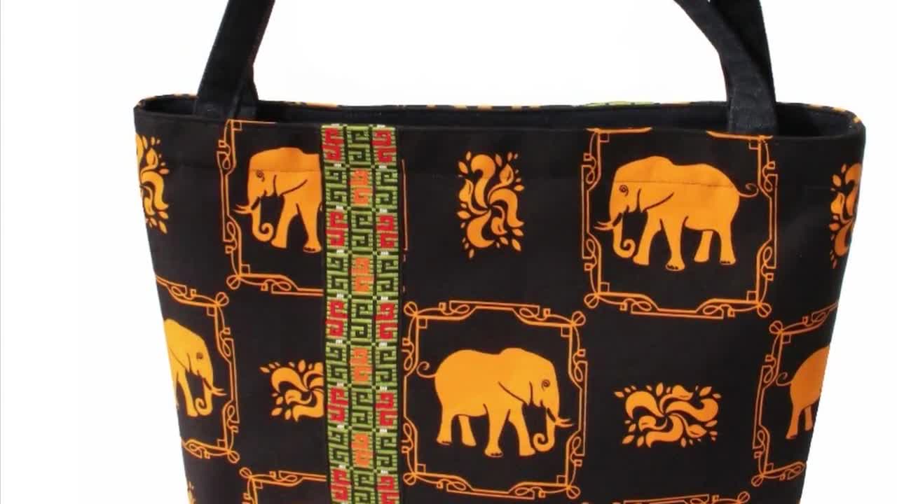 ELISE - Zippered Tote Made From Saburete Fabric of the Guna Tribe