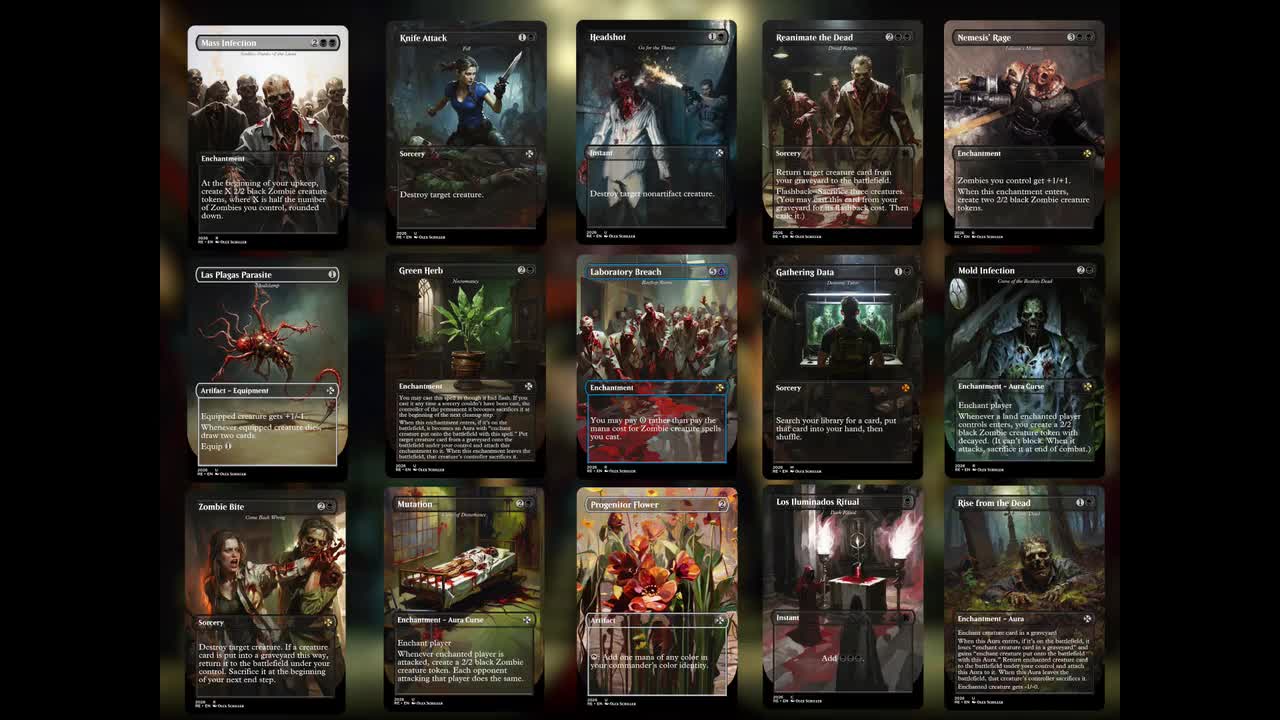RESIDENT EVIL Card Deck 100 Cards + Tokens/ All Original Artwork