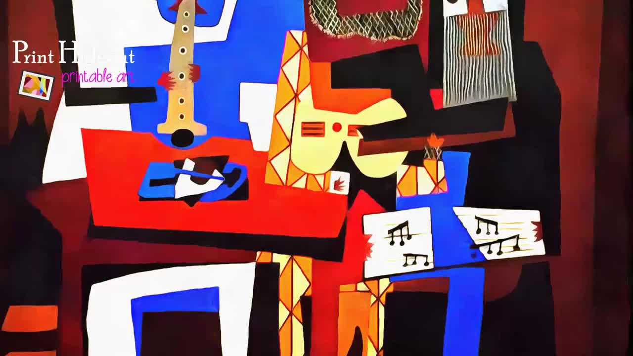 Stunning Pablo Picasso Reproduction: Three Musicians - Original