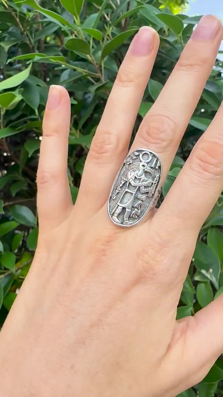 トート神リング スターリングシルバー 925 古代エジプトの知恵の神