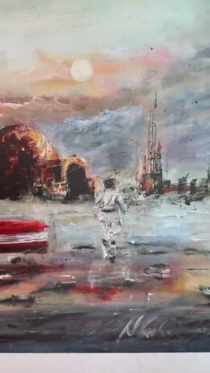 スター・ウォーズ ランドスピーダー、タトゥイーン キャンバスプリント